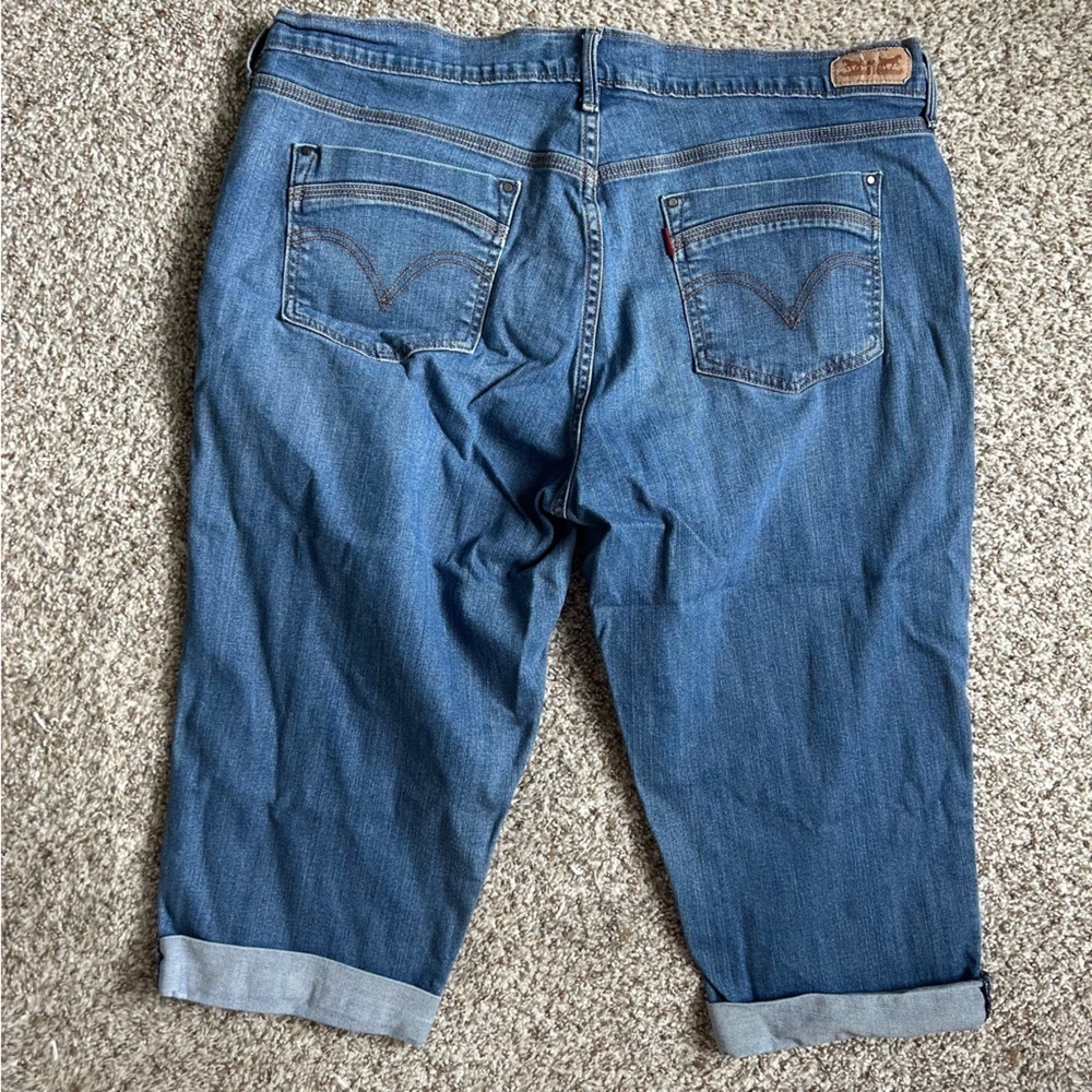 Levi's Blue Denim Capris Casual Classic Summer 16 - Picture 5 of 8